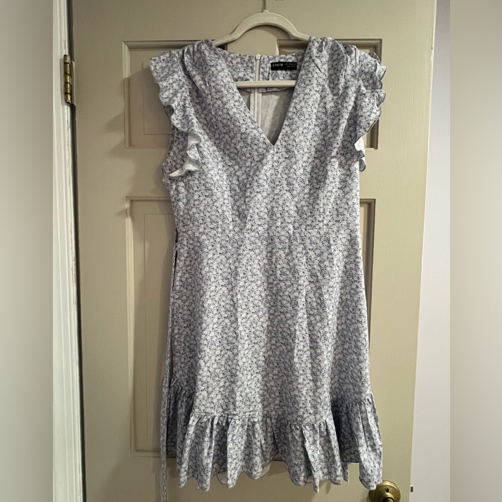Large Blue Floral SHEIN Dress